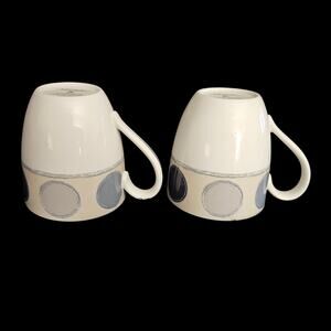 Noritake Ambience Java Graphite Mug Set of 2 Modern Gray Blue Cups